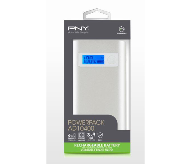 PNY Power Bank PNY PowerPack AD10400 wyśw 3 porty usb - 1401574 - zdjęcie 4
